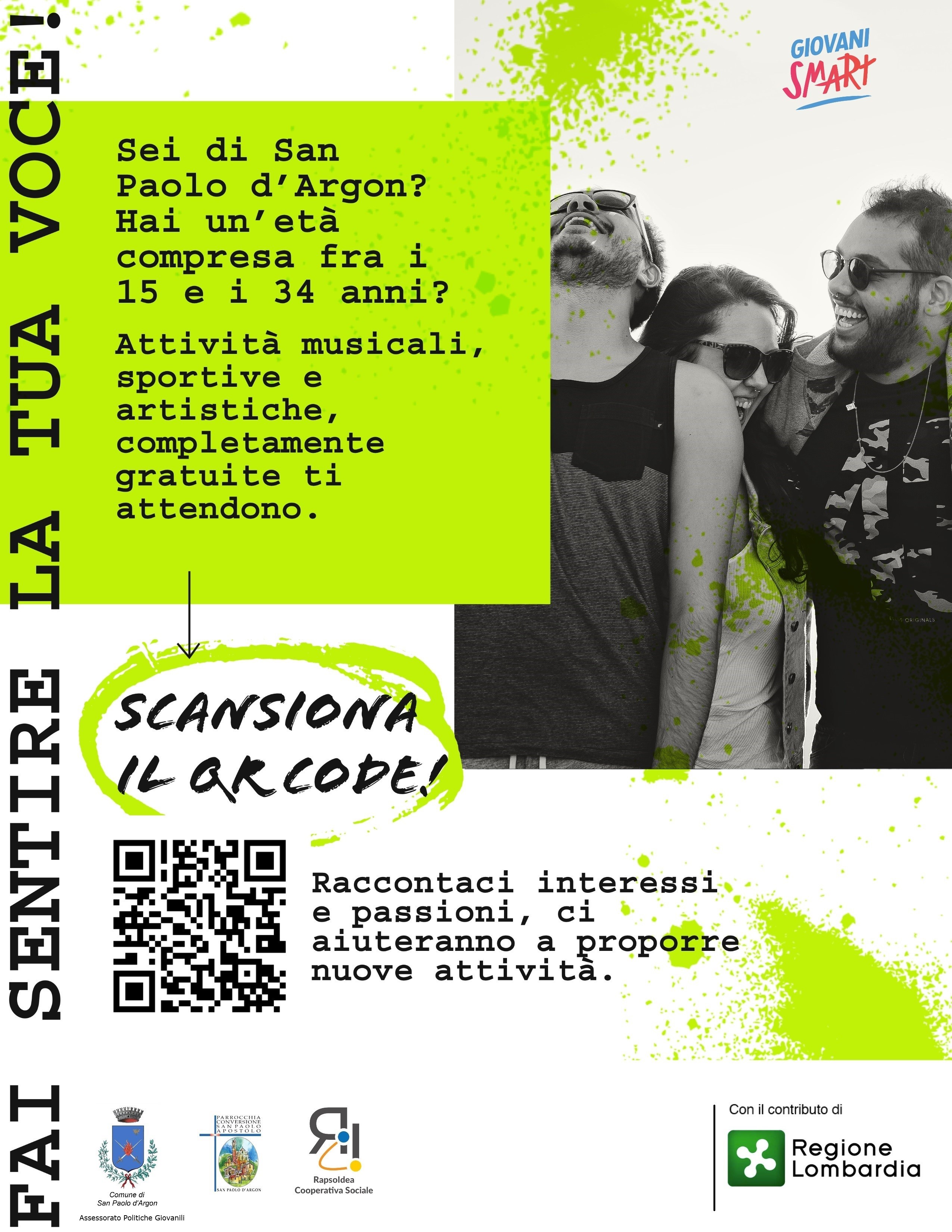 Scansiona il QRcode e dicci la tua!